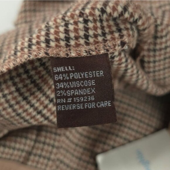 NWT J. McLaughlin MADDIE Pleated Plaid Skirt TAUPE/BROWN/BLACK HOUNDSTOOTH Sz 6 - Picture 8 of 10